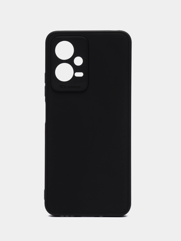 Чехол для Xiaomi Redmi Note 12 5G, Сяоми Редми Нот 12 5G, силиконовый, матовый, черный