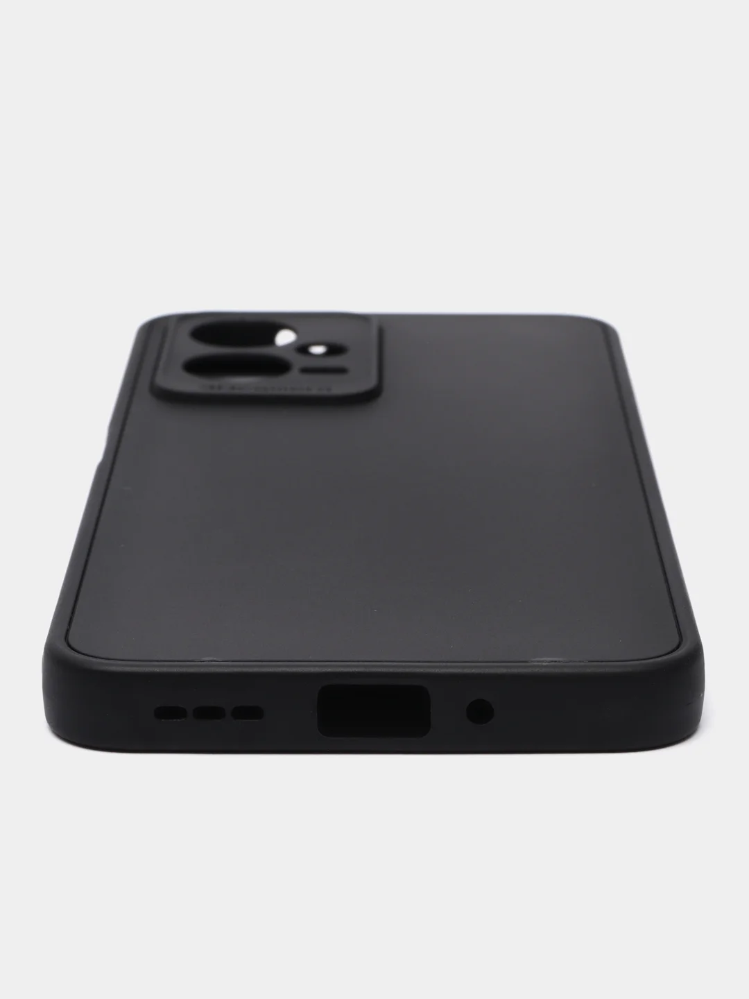Угольный чехол для Xiaomi Redmi Note 12 5G, Сяоми Редми Нот 12 5G, силиконовый, матовый, черный