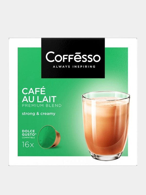 Капсулы Coffesso CAFE AU LAIT для кофемашины Dolce Gusto, 16 штук, 160гр