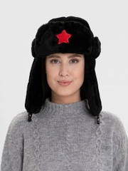 Женская плюшевая шапка с ушками, шапка корейская ушанка, шапка унисекс, шапка ушанка