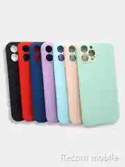 Чехол для iPhone 12 PRO MAX матовый силиконовый с закрытым низом и бархатом внутри
