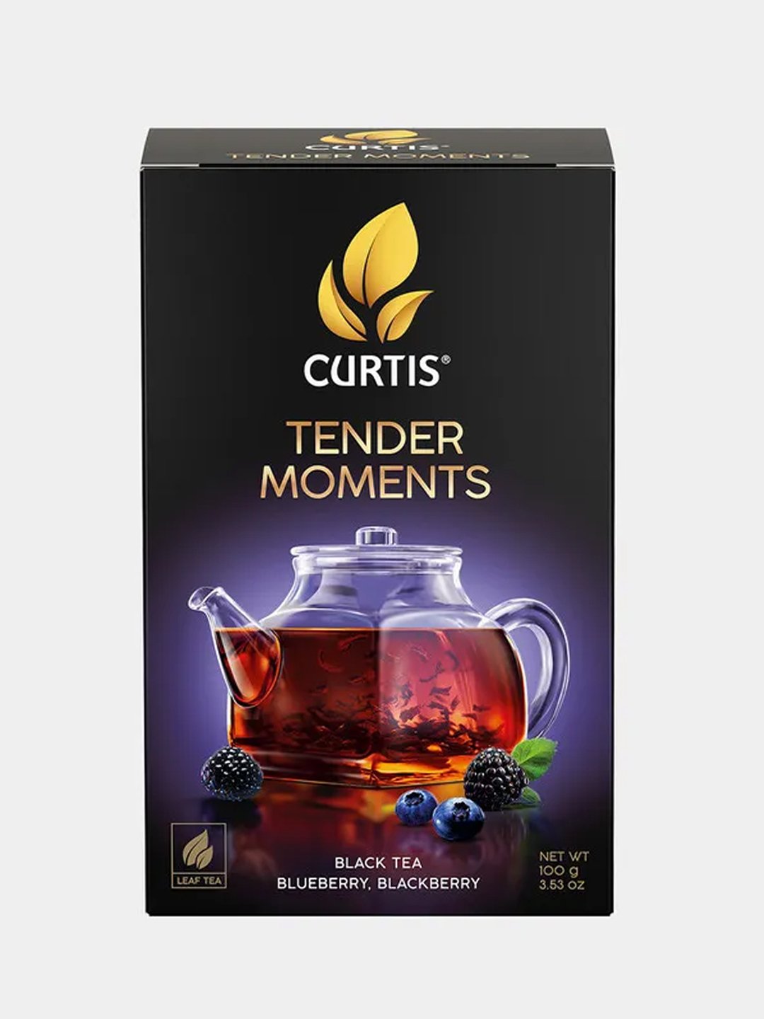 Чай черный листовой CURTIS Tender Moments c черникой, ежевикой и лепестками  василька, 100г купить по цене 125 ₽ в интернет-магазине Магнит Маркет