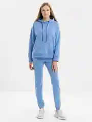 Небесно-голубой костюм женский, однотонный
