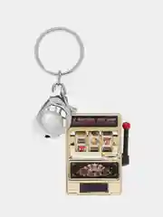 Золотой брелок для ключей "Игровой автомат"
