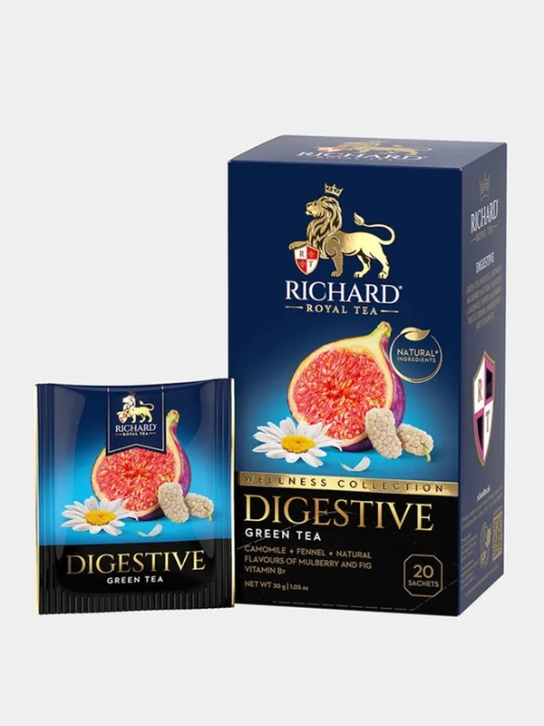 Чай зеленый байховый RICHARD DIGESTIVE, 20 саше, 30 гр