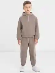 Серый костюм детский, спортивный, на флисе