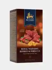 Чай чёрный ароматизированный Richard ROYAL WARMING BERRIES & HIBISCUS, 25 саше, 42,5 гр