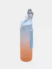 Светло-оранжевый бутылка для воды спортивная с трубочкой 3 цвета, матрешка 3в1 набор-500мл,900мл,2литра
