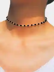 Серебряный чокер с камнями
