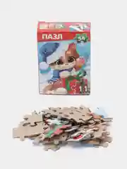 Подарок новогодний  детский, в подарочной коробке:пазлы,книжка,стихи,поделки, активити, 3+