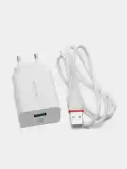 Блок быстрой зарядки с кабелем Type-C, QC3.0, 18W, 3A сетевой адаптер зарядка для телефона