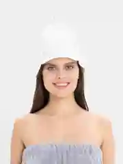 Шапка для бани, белая, войлок