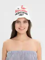 Шапка для бани с аппликацией "У Королевы недостатков нет"
