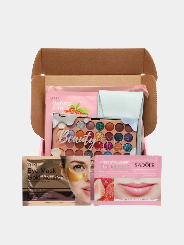 Подарочный набор косметики для женщин Beauty Box (Бьюти Бокс): тени для век, маски, патчи