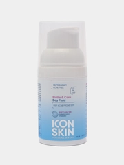 ICON SKIN Дневной матирующий крем-флюид для жирной кожи c эффектом пудры Matte&Care, 30мл