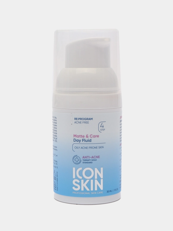 ICON SKIN Дневной матирующий крем-флюид для жирной кожи c эффектом пудры Matte&Care, 30мл