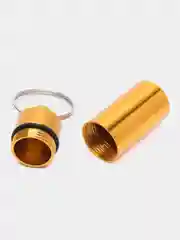 Желтый контейнер-брелок для мелочей, таблетница