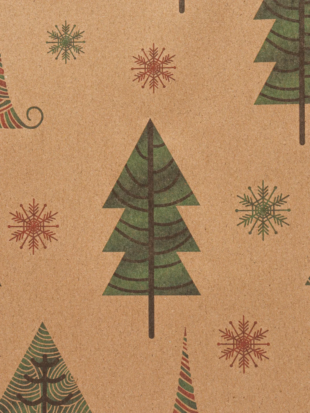 Пакет подарочный, новогодний, для подарка, 10 штук, Kraft Xmas Tree, Золотая Сказка