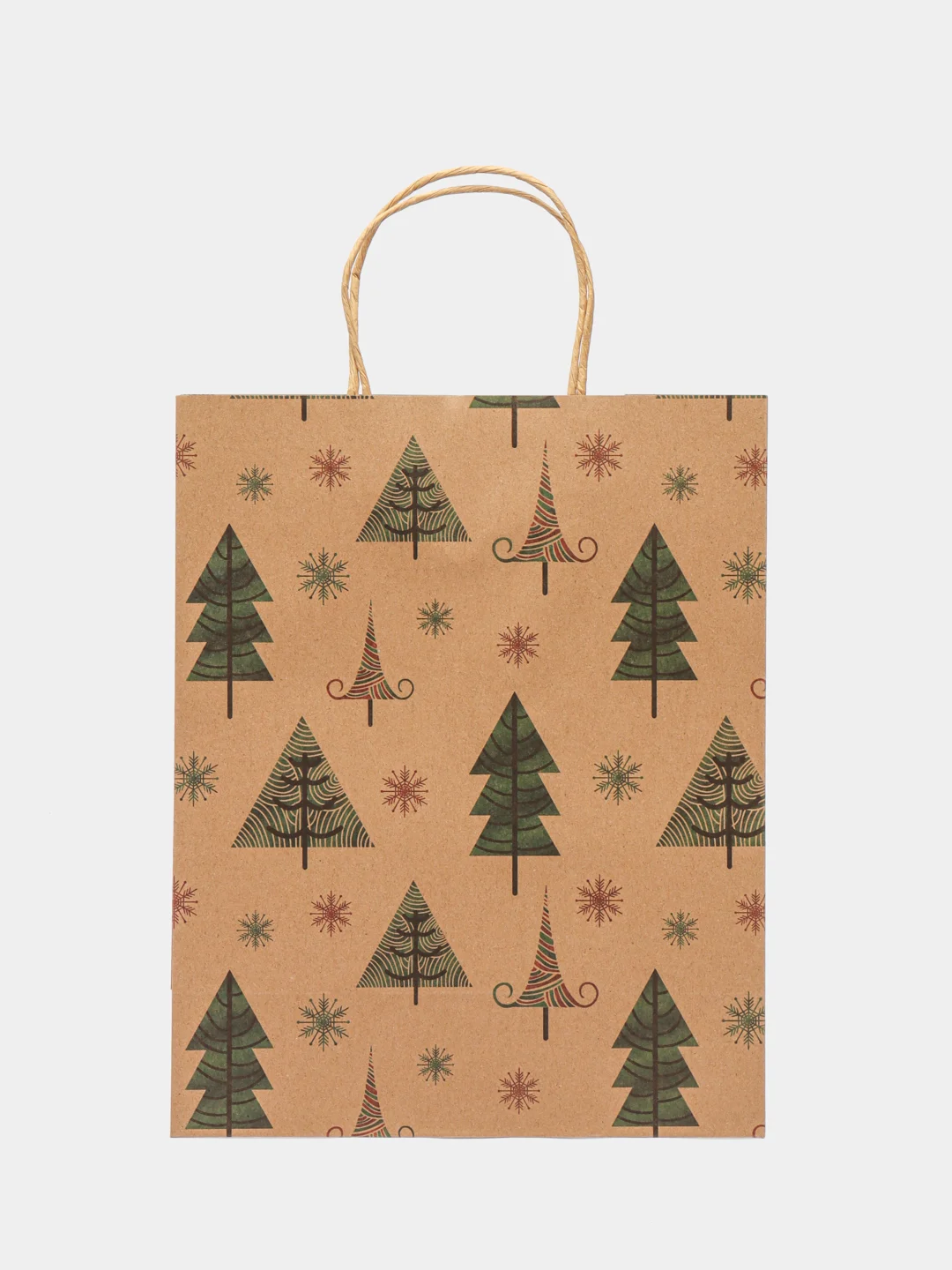 Пакет подарочный, новогодний, для подарка, 10 штук, Kraft Xmas Tree, Золотая Сказка