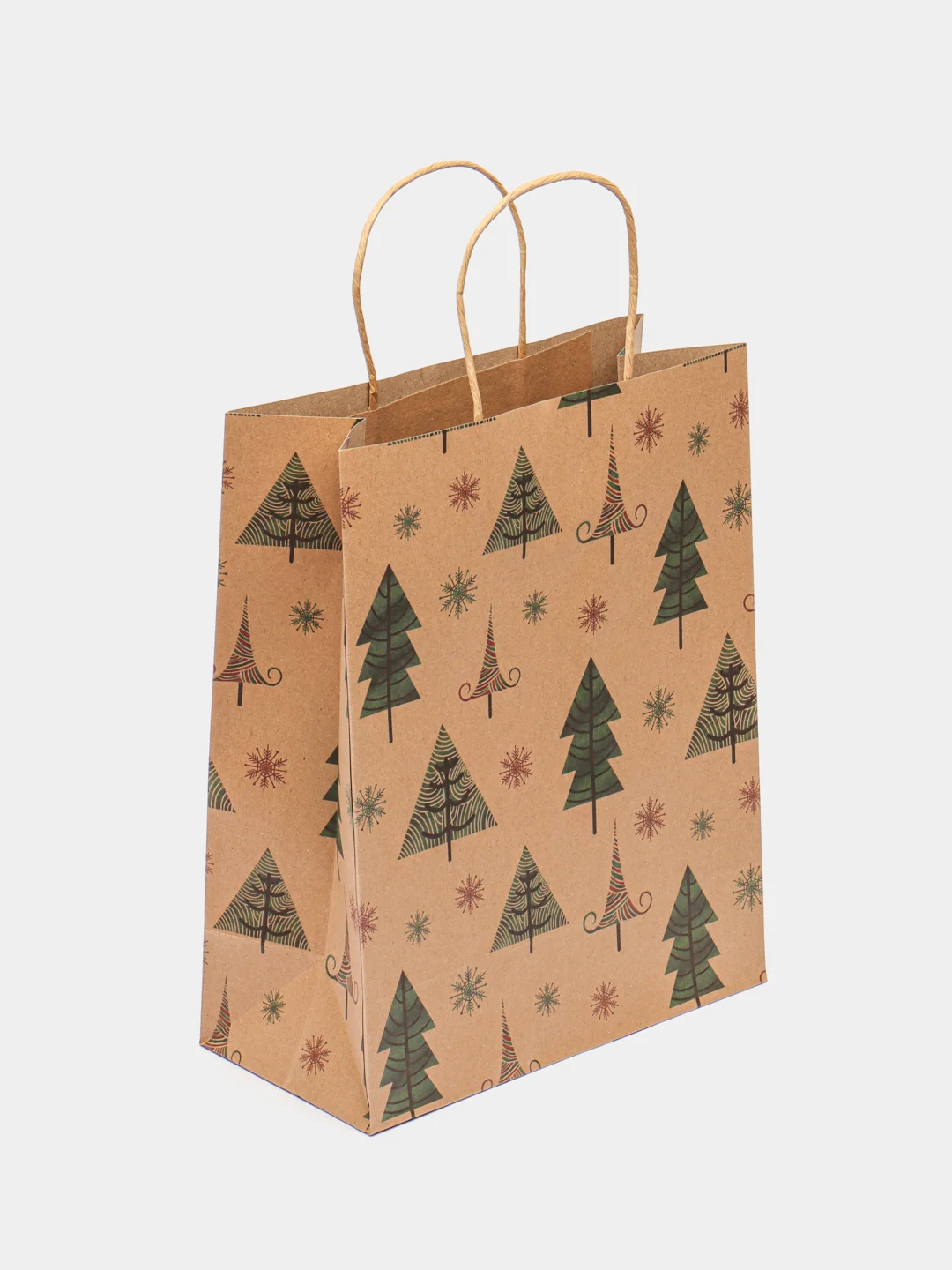 Пакет подарочный, новогодний, для подарка, 10 штук, Kraft Xmas Tree, Золотая Сказка