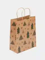 Пакет подарочный, новогодний, для подарка, 10 штук, Kraft Xmas Tree, Золотая Сказка