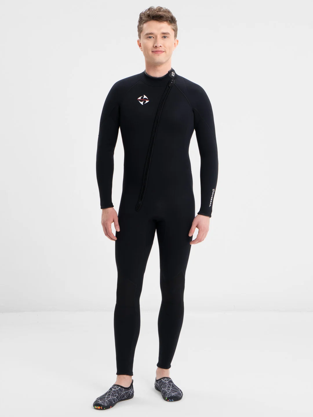 Черный гидрокостюм DIVE&SAIL, цельный гидрокостюм 3 мм