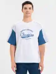 Белый футболка с принтом "Чемпион" Champion