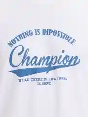Белый футболка с принтом "Чемпион" Champion