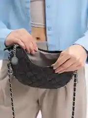 Черный женская сумка через плечо, кросс-боди, клатч, сумка-бананка, джинсовая сумка