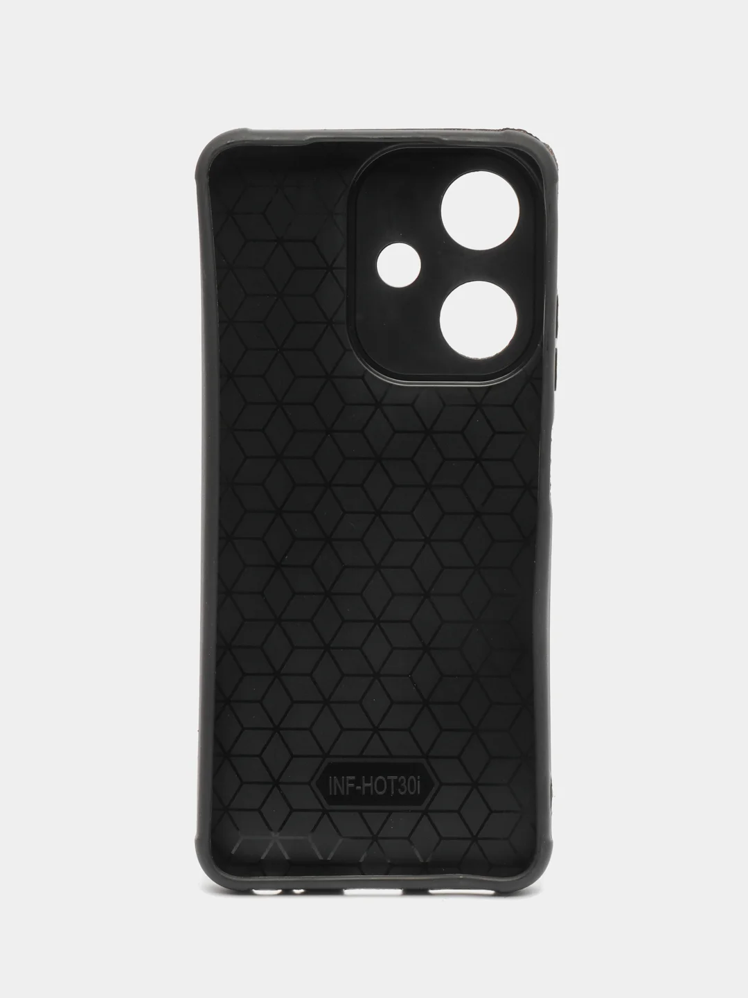 Черный чехол Infinix Hot 30i, Инфиникс Хот 30Ай черный силиконовый, имитация кожи