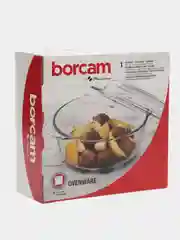 Кастрюля стеклянная для духовки 1,45л, форма жаропрочная для запекания с крышкой в  СВЧ