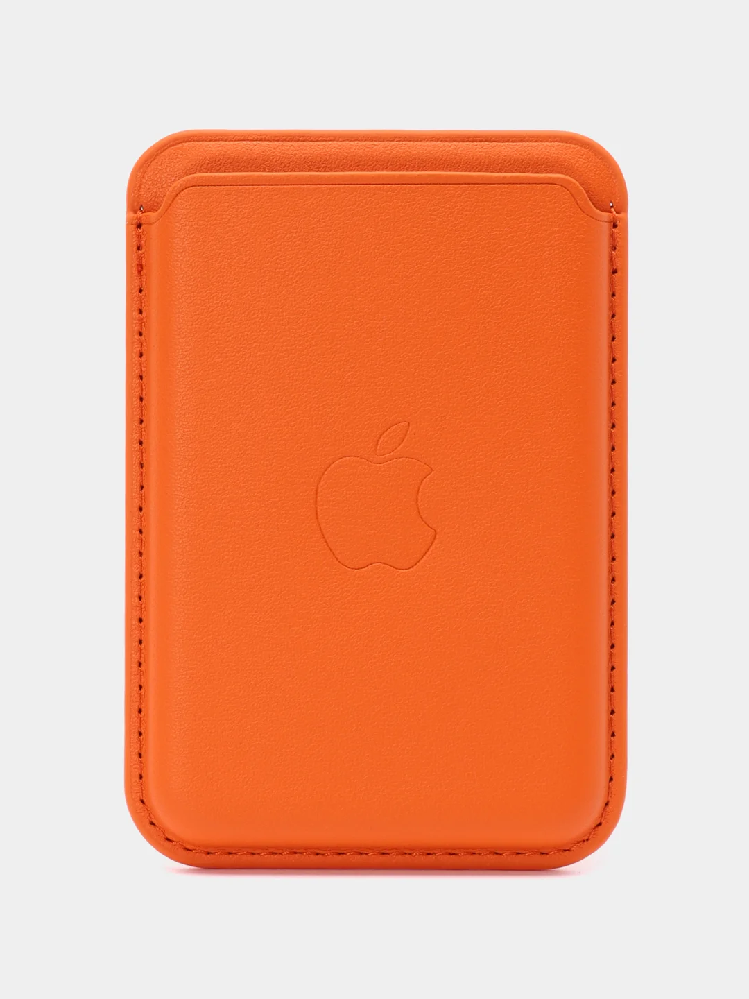 Рыжий кошелёк для карт на магните MagSafe Leather Wallet