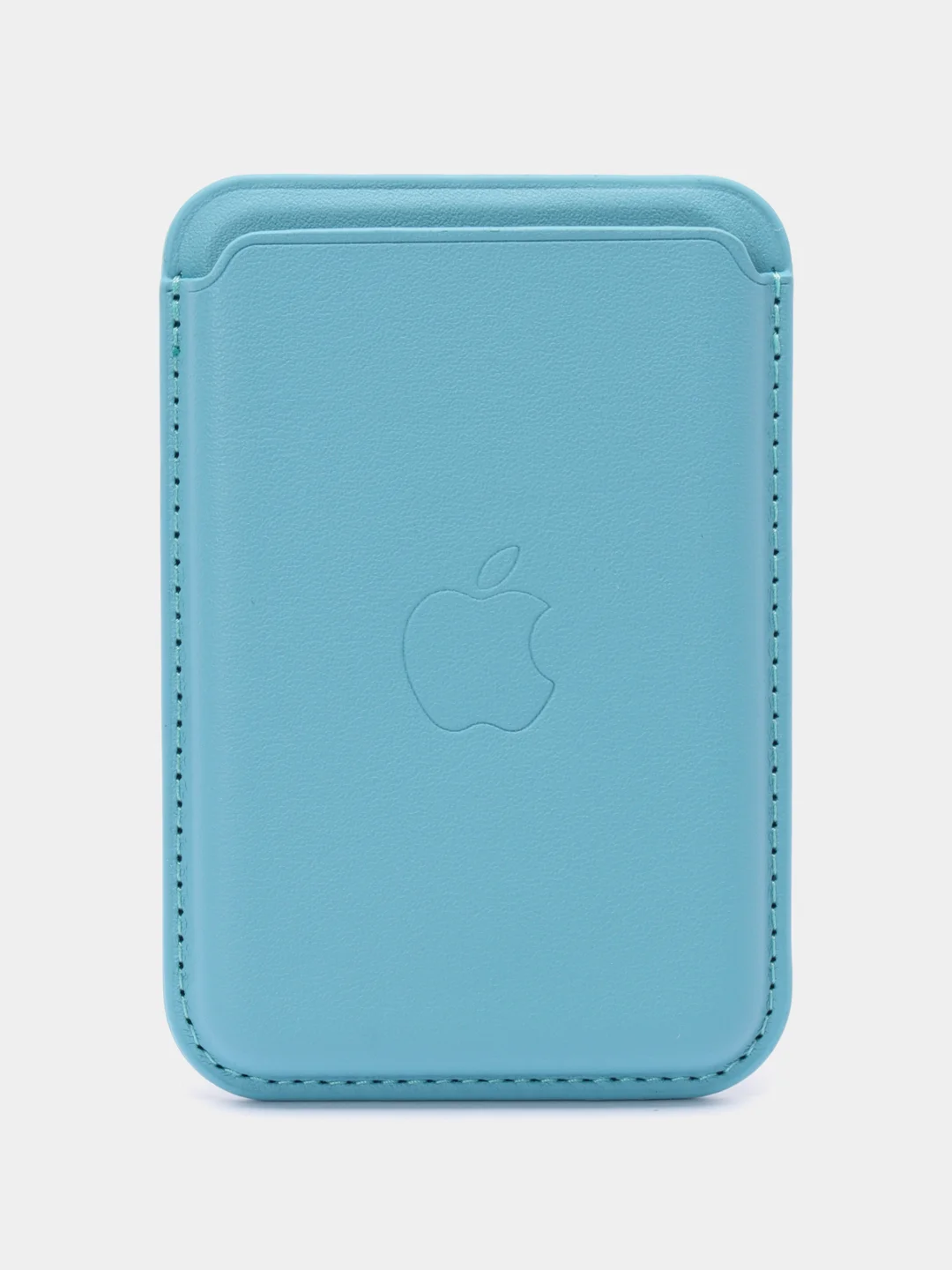 Светло-синий кошелёк для карт на магните MagSafe Leather Wallet