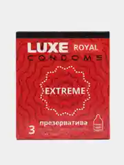 Презервативы Luxe Royal Extreme с точечной и рифленой поверхностью, 3 штуки