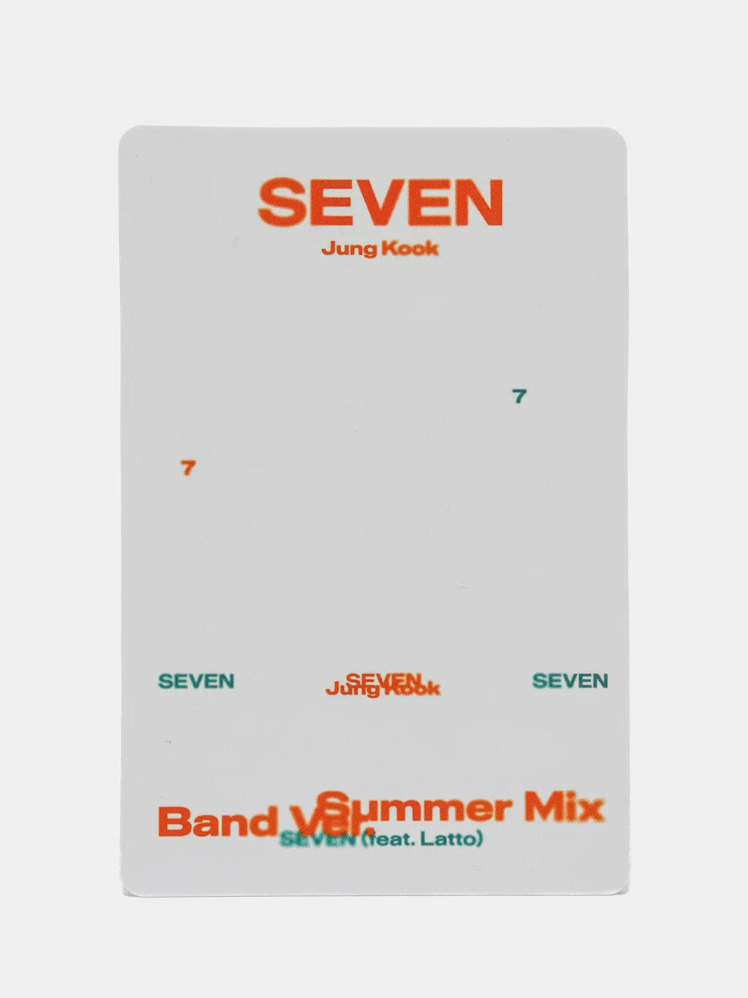 Карточки JUNG KOOK, BTS, "SEVEN", 55 штук