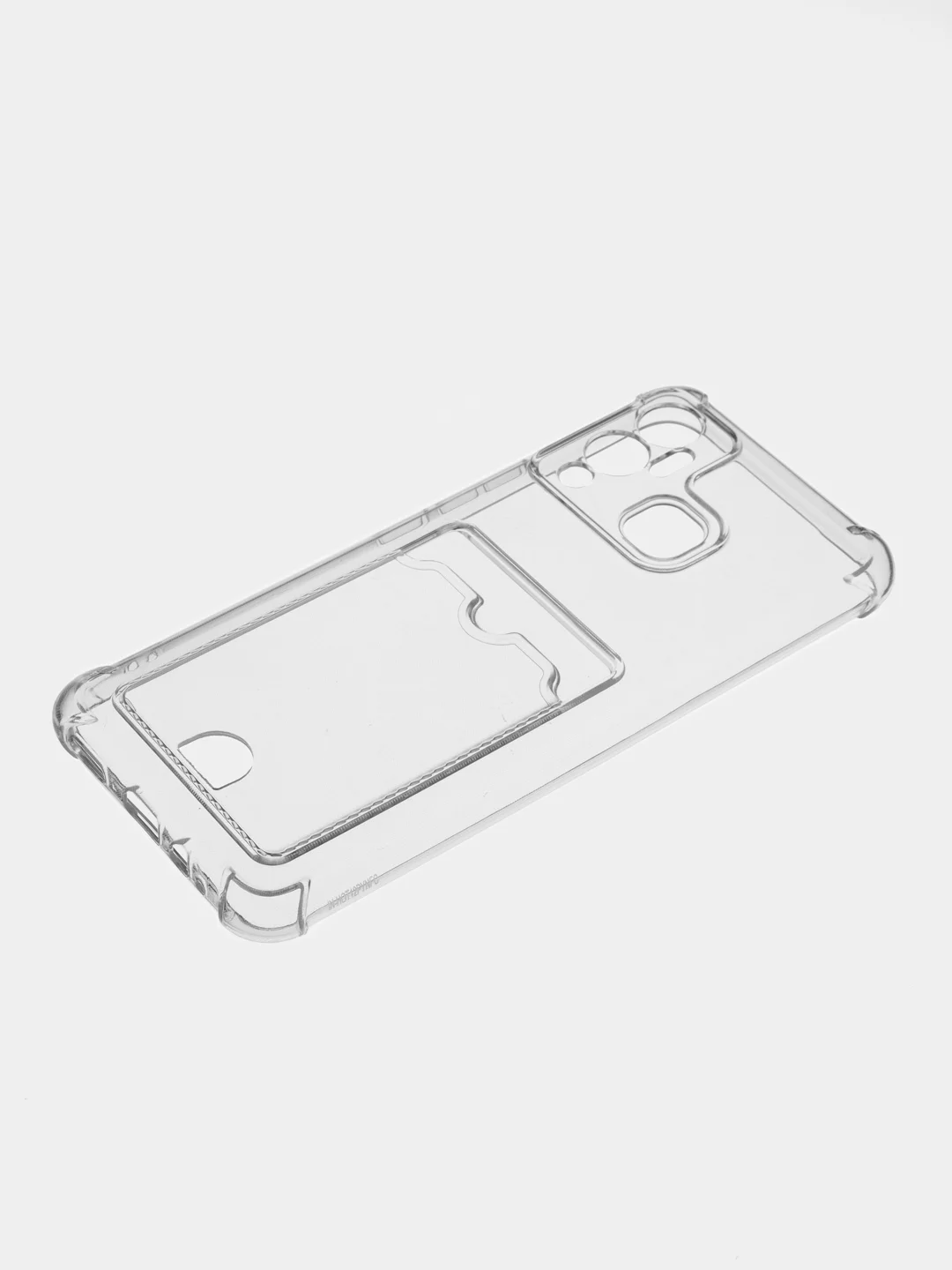 Марсала чехол для Infinix Hot 12 Play, прозрачный, с карманом для карты