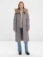 Серый меланж куртка зима