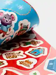Новогодние наклейки "Дедушка Мороз", 250 штук, 8 страниц