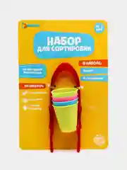 Набор для сортировки-сортер Пинцет и стаканчики, по методике Монтессори