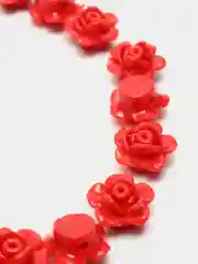 Красный бусины Розы из искусственного коралла для рукоделия и украшений