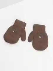 Голубой варежки детские, двойные, шерсть, 14 р, 5-6 лет