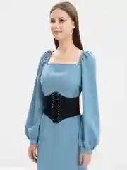 Красный пояс-корсет женский на шнуровке эластичный для талии, утягивающий ремень