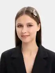 Прозрачный заколка-зажим со стразами, для волос