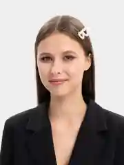 Желтый жемчужная заколка для волос, зажим
