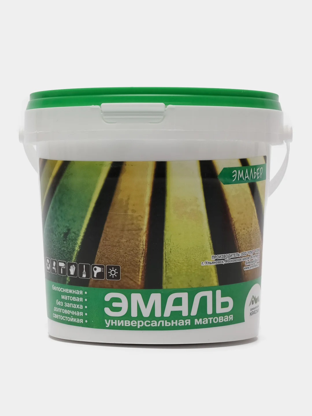 Эмаль акриловая "ЭМАЛЬЕР", матовая, белая