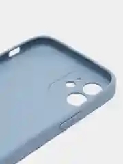Небесно-голубой чехол силиконовый для iPhone 12, со стеклянной панелью