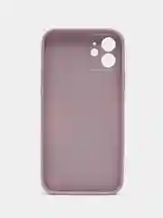 Сиреневый чехол силиконовый для iPhone 12, со стеклянной панелью