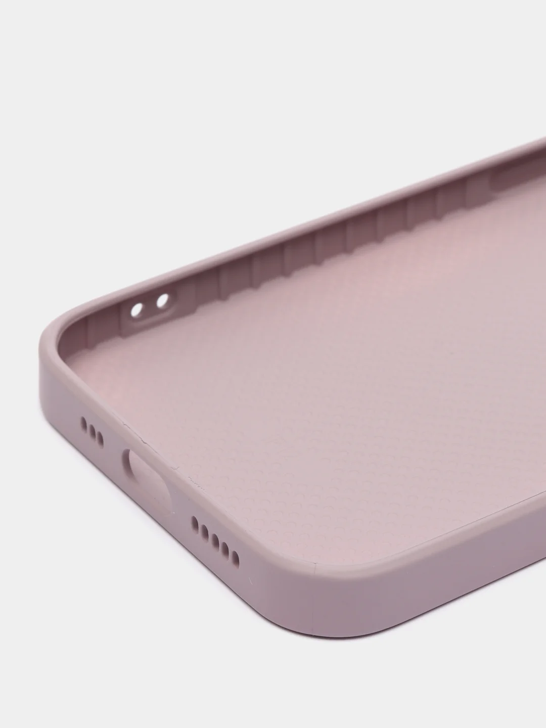 Сиреневый чехол силиконовый для iPhone 12, со стеклянной панелью