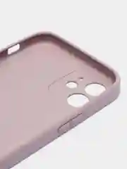Сиреневый чехол силиконовый для iPhone 12, со стеклянной панелью