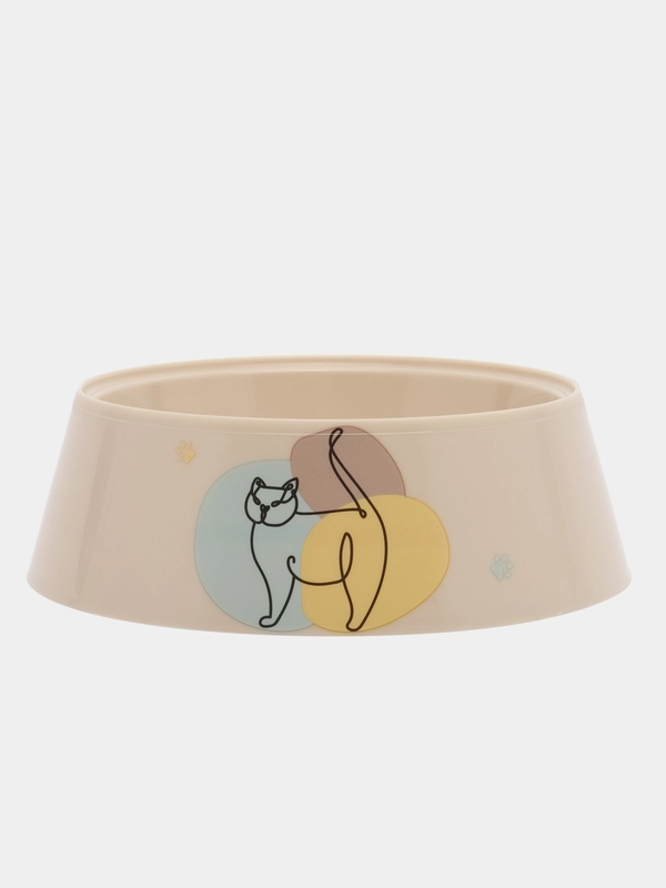 Миска "Мур-мяу", для кошек, 300 мл, 14,5 х 14,5 х 4 см
